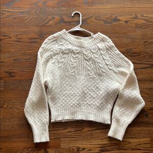 Cozy White Cable Knit Sweater